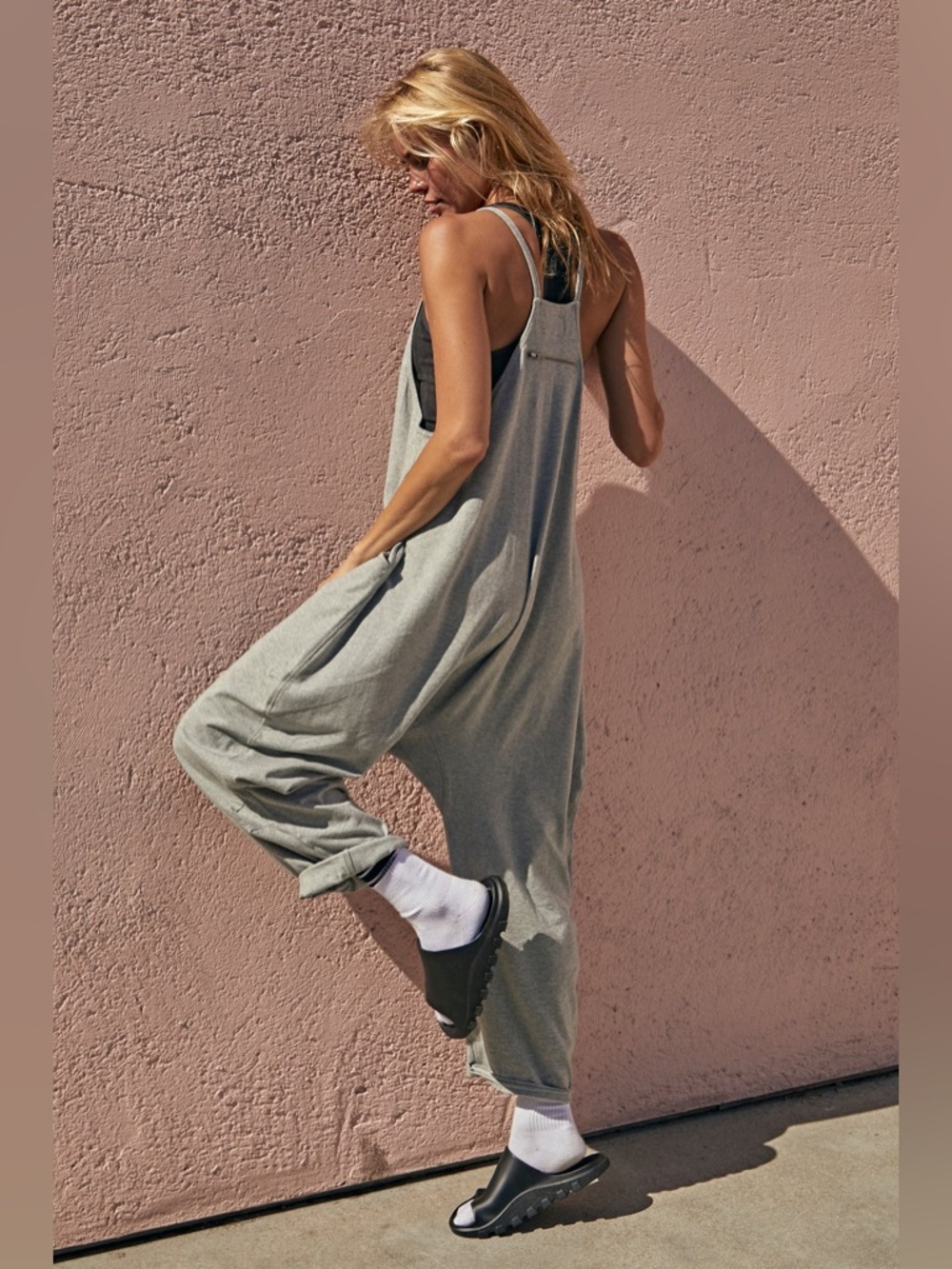 NWT New Free People Movement Hot Shot Onesie Grey Size Large - Picture 2 of 11
